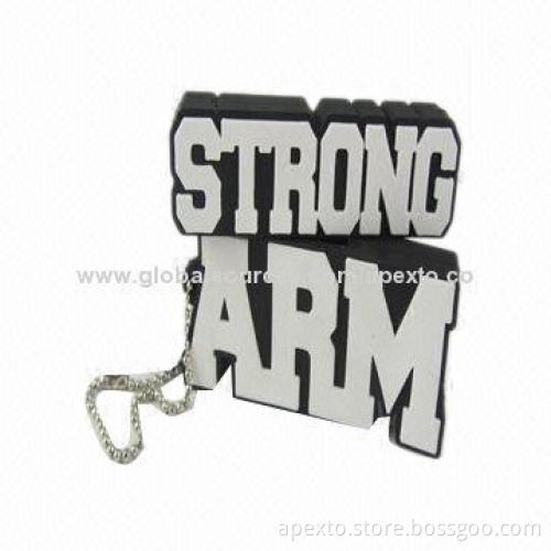 2D/3D Design USB Flash Drive with Chain, Supports Password Protection and Bootable Function